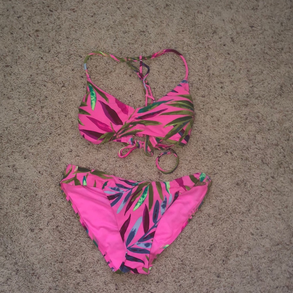 Target brand pink floral bikini